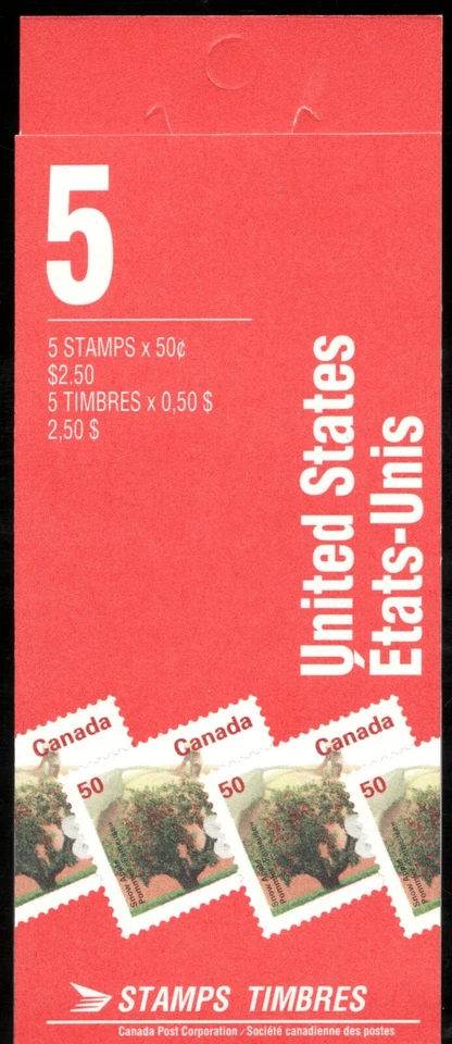 1991 #1363b BK142 Booklet - Canada Fruit Tree Definitive - cv$11 - Image 1 of 1