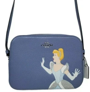 NEW Coach C3406 Disney X Coach Mini Camera Bag With Cinderella Periwinkle Blue - Photo 1/6