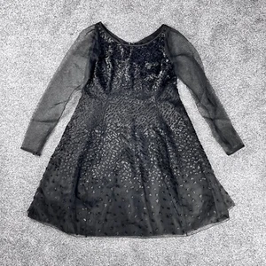 Giorgio Armani Womens Beaded Cocktail Dress Size 40 Designer Black Sheer - Picture 1 of 24