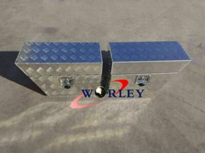 30"x10"x16" Pair Aluminium Undertray Under Tray Underbody Ute Tool Box toolbox - Foto 1 di 6