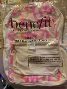 NEW! 2019 Benefit Cosmetics Makeup Limited Edition CANVAS Backpack Bag SEALED - Picture 1 of 2