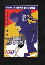 Long Beach Ice Dogs--1998-99 Pocket Schedule--Bud Light--IHL