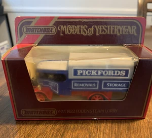 Vintage Matchbox Models Of Yesteryear Y27 1922 Fodensteam Lorry Limited Edition - Picture 1 of 4
