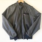 Vintage Cellini Bomber Jacket Full Zip Pockets Members Only Style Black Mens M