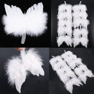 White 3D Feather Angel Wings Christmas Tree Decoration Hanging Xmas Craft 2024! - Picture 1 of 11