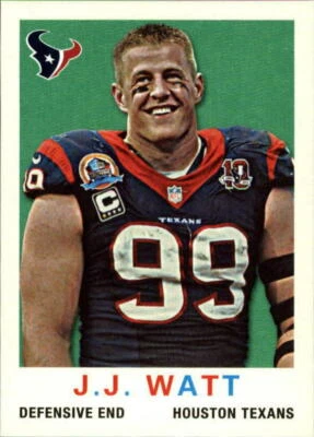 2013 Topps 1959 Really Cool Mini Card #62 Houston Texans STAR  J.J. Watt  - Image 1 of 2