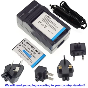 2x Battery +Charger for Casio NP-20 NP20 Casio Exilim EX-M1 EX-M2 EX-Z77 EX-S600 - Picture 1 of 12