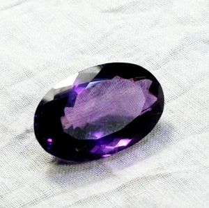Natural 1 Piece Oval Amethyst Loose Gemstone For Jewelry 24.85ct - Picture 1 of 3