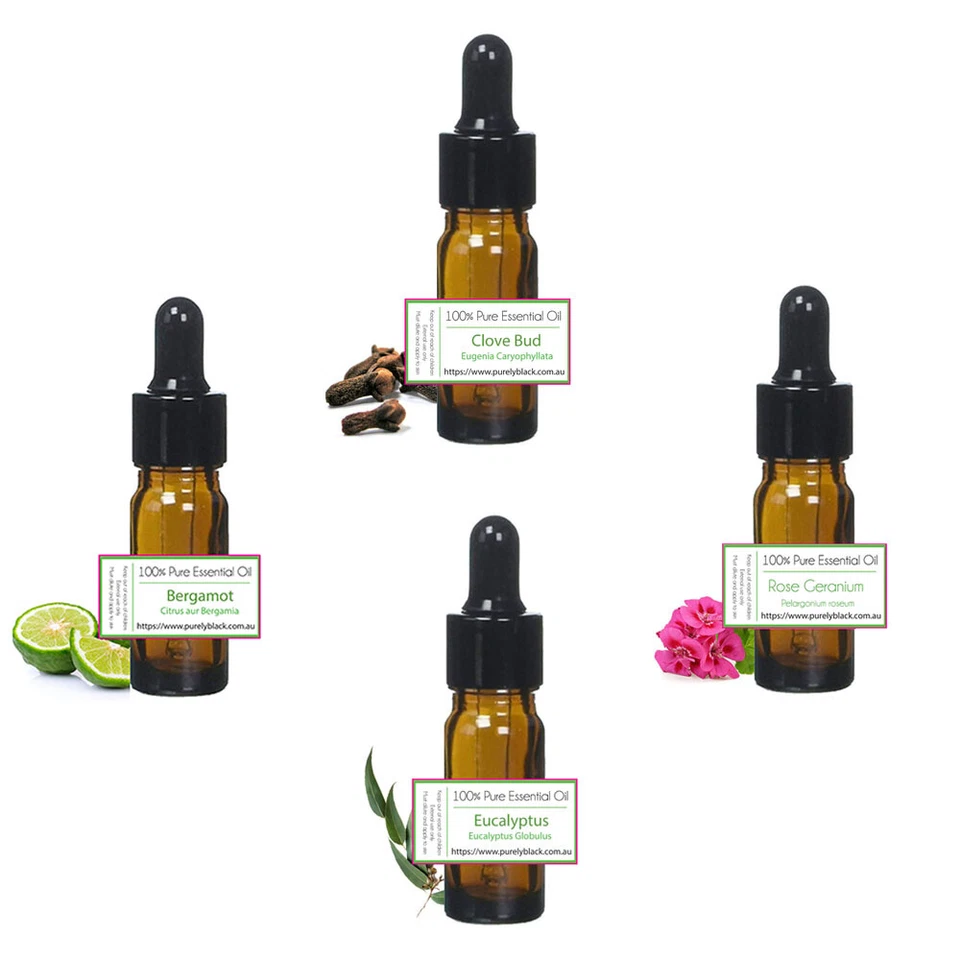 PURELYBLACK 100% Pure Essential Oils For Olfactory Training Smell Retraining Therapy Anosmia