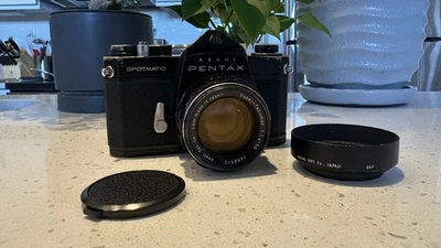 Pentax Spotmatic SP Takumar 50mm F1.4 "8 Element" With Hood- CLA New Seals-Black - Image 1 of 4