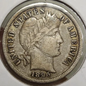 1895-S Barber Dime, sehr schön, original & rar 1103-07 - Bild 1 von 4