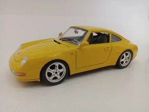 Burago Yellow 1994 Porsche 911 Carrera Cabriolet Die Cast - Picture 1 of 8
