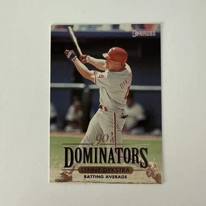 LENNY DYKSTRA 1993 1994 Donruss anni 90 Dominators Jumbo /10000 #9 Phillies - Foto 1 di 4
