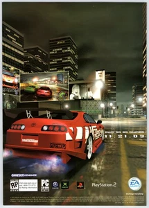 Hoja de Adhesivos 2003 Need For Speed Underground Original Videojuego Promo Pegatinas - Imagen 1 de 5