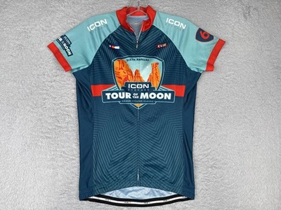 Camiseta de ciclismo Primal feminina XS Tour Of The Moon ícone cuidados com os olhos azul bicicleta top - Imagem 1 de 4