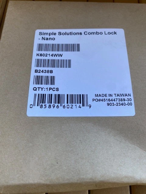 Kensington Combination Laptop Lock for Nano Size Security Slot K60214 - Image 1 of 1