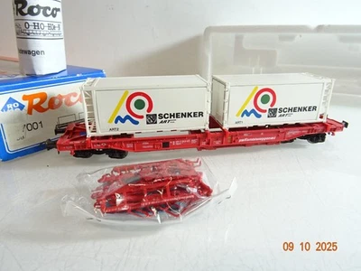 Roco H0 47001 Taschenwagen mit Containern Schenker Kombiwaggon in OVP RR3822 - Bild 1 von 3
