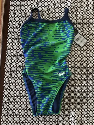 Speedo Pro LT Girls One-Piece Swimsuit Size 20 – Green & Blue Athletic Swimwear - Image 1 of 4