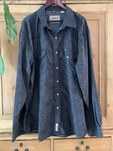 Herren Rafter C Cowboy Collection Hemd | Blau Paisley Perlen Druckknopf | Größe 4X - Bild 1 von 13