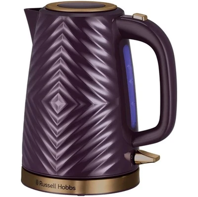 Russell Hobbs Groove Electric Jug Kettle Textured Fast Boil 1.7L 3000W Mulbery - Image 1 of 4