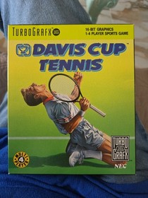 Davis Cup Tennis ( TurboGrafx-16 ) Complete w/Case & Manual &bull; Tested & Works &bull;