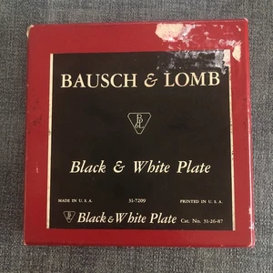 Bausch and Lomb 31-26-87 Black and White Stereozoom Stage Plate 120mm/4.75” Dia. - Picture 1 of 7