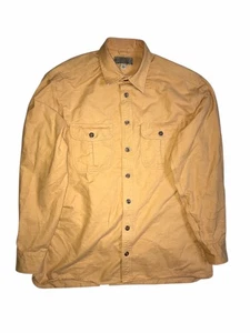 Cabela's Mens Deerskin Soft Chamois LS Heavy Weight Yellow Shirt L Tall - Picture 1 of 5