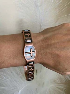 Pure Solid Copper Magnetic Bracelet Arthritis Pain Relief Energy Christmas Gift - Picture 1 of 12