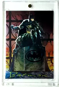 1995 Batman Master Series Chromium Chase Card 1 BATMAN. FREE ONE-TOUCH-HOLDER - Picture 1 of 2