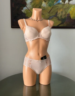 NWT Wacoal MELODIE Peach Convertible Bra / Panty Set, sz 36C / S - Image 1 of 2