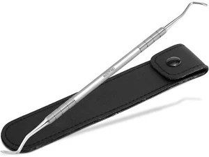 Profi Eckenheber Fußpflegeinstrument Doppelinstrument Pediküre Nagelheber +Etui - Bild 1 von 28