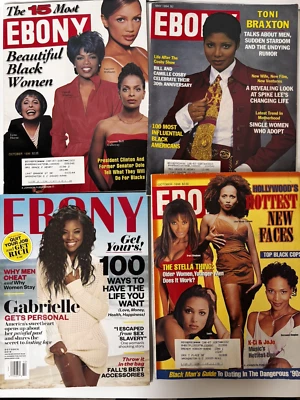 Vintage Ebony Magazine Lot of 4 1994 1996 1998 2012 Gabrielle Union Toni Braxton - Image 1 of 4