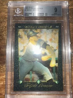 1993 Score Select Triple Crown Mickey Mantle BGS 9 HOF - Image 1 of 2