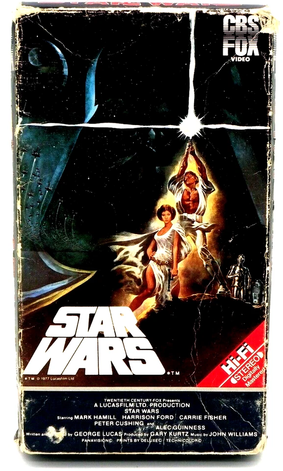 Star Wars VHS 1977 Original Rare 1984 Release CBS FOX Video Tape Hi-Fi Red Label - Image 1 of 2