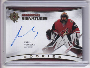 2021-22 UPPER DECK ULTIMATE ROOKIES SIGNATURES AUTO COYOTES - KAREL VEJMELKA