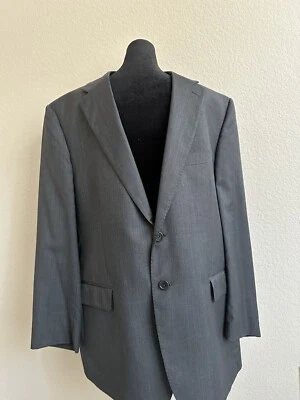 Blazer de lana micro tejido gris carbón Ermenegildo Zegna. Ajuste a medida. 44DR 6R Foto 1 de 4