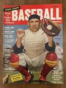 Vintage 1955 Baseball Yearbook Street & Smith's Yogi Berra Cover NY Yankees - Picture 1 of 3