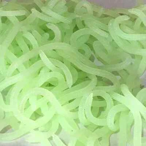 15 Lifelike Glow Earthworm Lures 8cm Worm Soft Bait Perch Trout Drop shot LRF - Picture 1 of 1