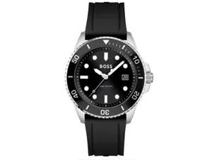 Watch Hugo Boss 1513913 Ace Men’s 43mm Silicone Strap Stainless Steel. - Picture 1 of 3
