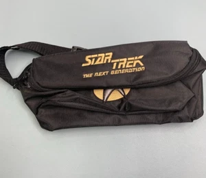 Vintage Star Trek The Next Generation Fanny Pack Zippered Clasped Black 9" NEW - Picture 1 of 3