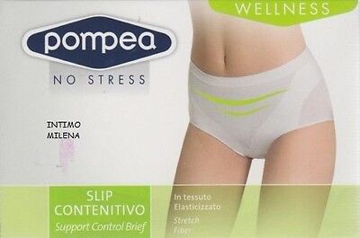 Pompea Slip Guaina Donna Contenitiva Linea Wellness Modellante Bianco-nero-nudo • 7.50€
