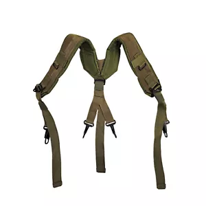 US Webbing Harness Load Bearing Molle Belt System Army Alice LC2 Suspender Olive - Picture 1 of 6