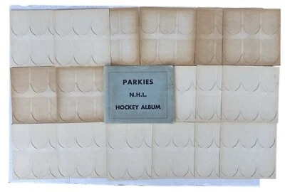 Rare 1953-1954 Parkhurst NHL Hockey Vintage Blue Album Parkies with 17 Sheets EX - Image 1 of 4