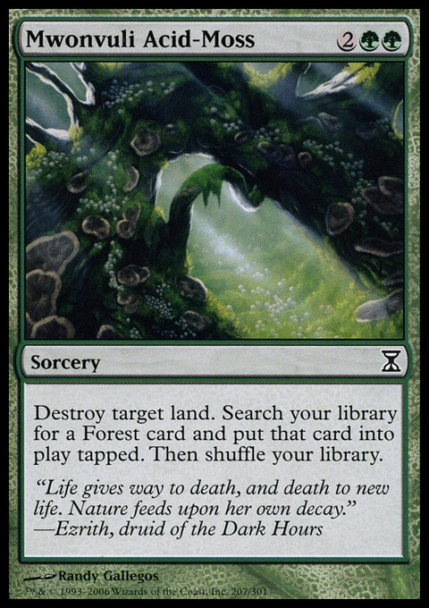 MTG Magic the Gathering Mwonvuli Acid-Moss (207/301) Time Spiral LP - Image 1 of 1