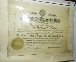 Vintage Masonic Album filled with Certificates, Photos + other Ephemera - Picture 1 of 14