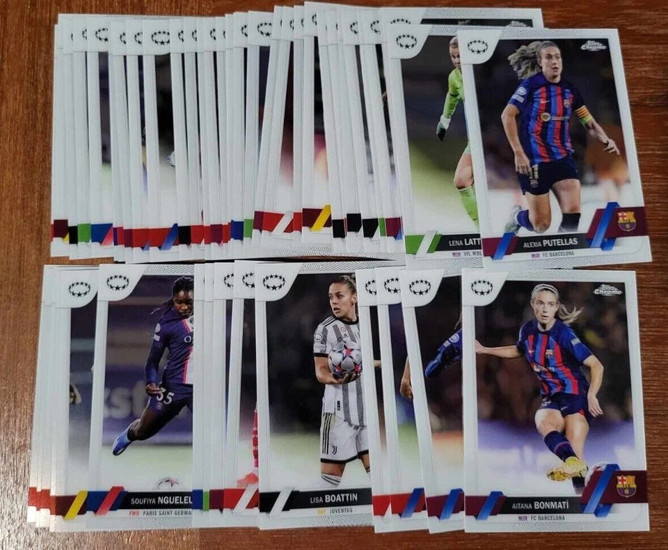 22-23 Topps UEFA Women’s Chrome Pick Card Complete Choose Fill Your Set 1-100 - Image 1 of 1