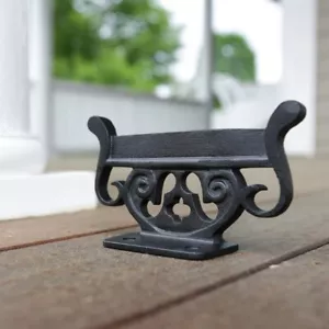 Renovators Supply Boot Scraper 6 in Wrought Iron Floor Mount Black Boot Scraper - Picture 1 of 9