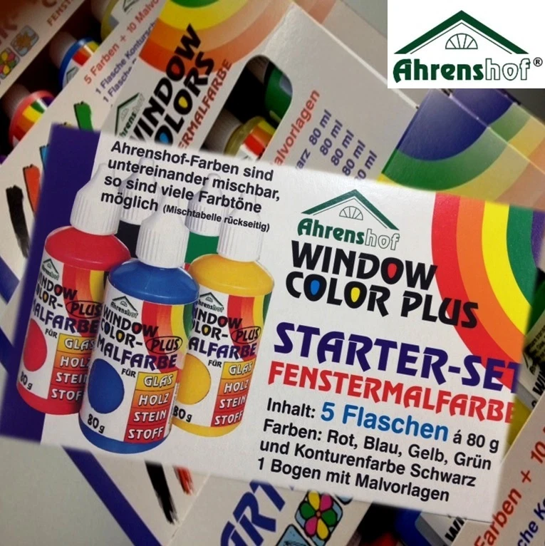 Window Color Starter-Set Ahrenshof 5 Farben + Malvorlagen  - Bild 1 von 1
