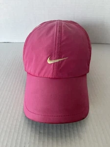 Nike Featherlight Tennis Dri-fit Running Hat Cap Pink Strapback Outdoor Workout - Picture 1 of 17
