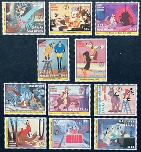 MALDIVES GOOFY 60TH ANNIVERSARY DISNEY STAMPS 1992 MNH DISNEY CARTOON FILMS 1 - Picture 1 of 1